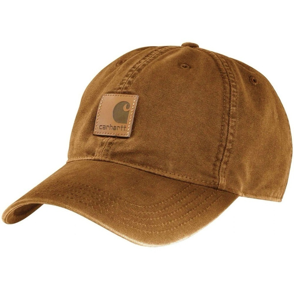 Carhartt Canvas Strapback Hat One Size | Workwear Outdoors Logo Patch Cotton Cap - Picture 5 of 6